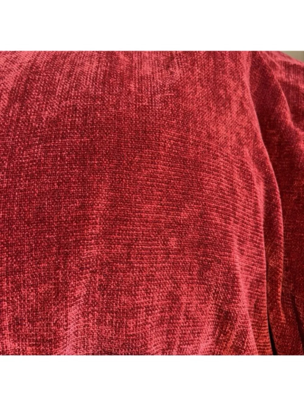 Luxury Red Chenille Blanket Decorative Throw Quilt Fringe Cover Bedding Luxe